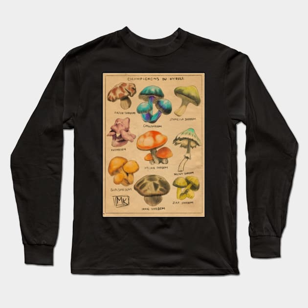 Champignons of Hyrule Long Sleeve T-Shirt by KaniaAbbi